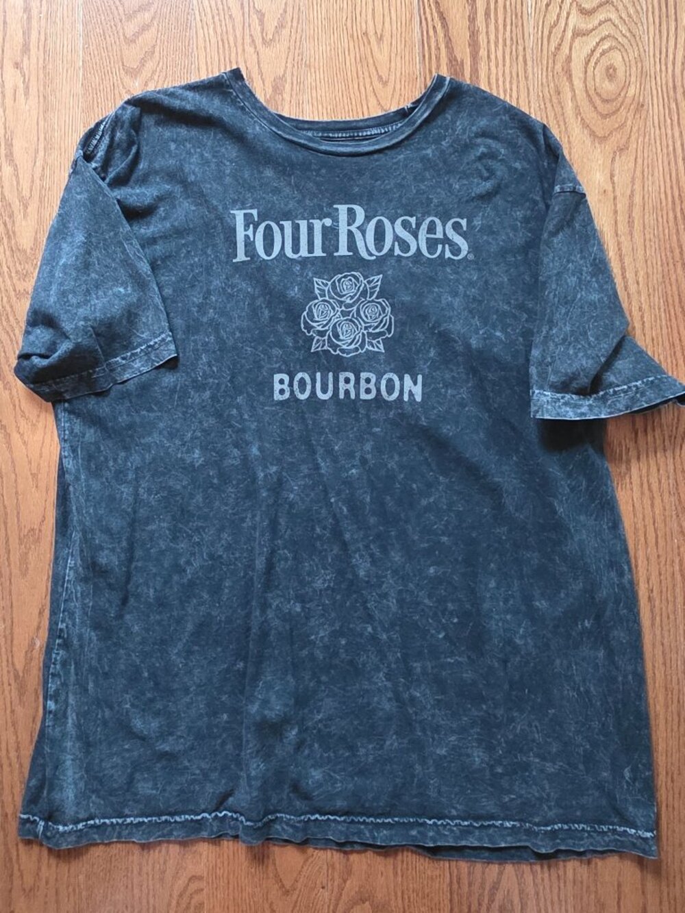XXL Four Roses Bourbon Marbled Black Tshirt